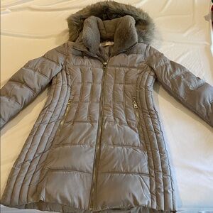 Michael Kors Gray and Cream Coat